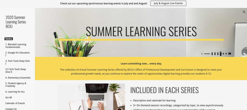 Summer Series website screenshot